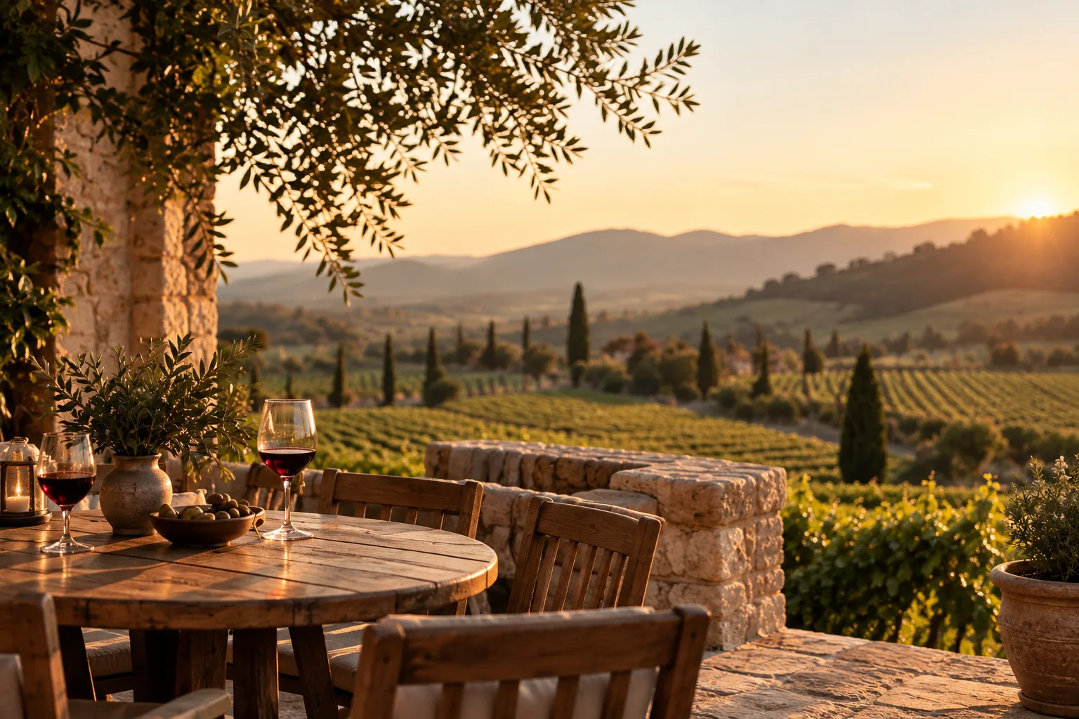 Guests enjoying wine together in a tasting room